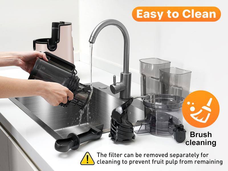 LQZ Cold Press Juicer-Slow Masticating Machines, 350W, 5.4" Feed Chute for Whole Fruits & Vegetables,High Juice Yield,Easy to Clean LQZ Cold Press Juicer-Slow Masticating Machines, 350W, 5.4" Feed Chute for Whole Fruits & Vegetables,High Juice Yield,Easy to Clean