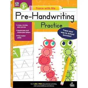 Carson Dellosa Trace With Me: Letter Tracing for Kids Ages 3-5, ABC Letter Tracing & Handwriting Practice Workbook for Kids PreK and Up, Trace Letters Alphabet Handwriting Practice for Preschool Paperback – April 9, 2018