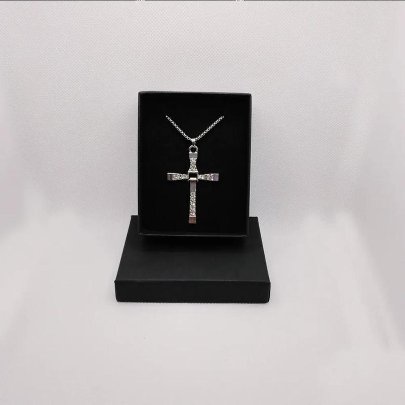 Dominic Toretto's Gold Cross Alloy Necklace ORSilver Cross Alloy Necklace from Fast and FuriousFAMlLY Cross Chain Vin Diesel YOU PICK!