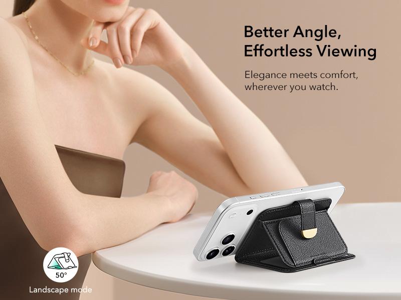 ESR Aura Clutch for MagSafe Wallet for Women, 5-Card Holder, RFID Blocking, MagSafe Sticker Included, Magnetic Wallet for iPhone 17/16/15/14/13/12 Series (not mini) and Select Samsung Devices