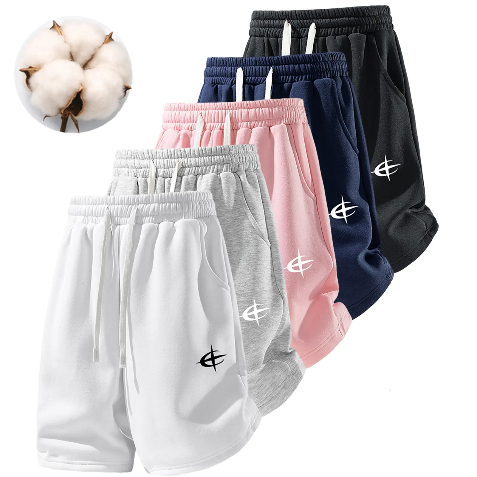 Men’s cotton shorts for summer—knee-length “Summer Vibes” fleece-lined printed shorts. The fabric is comfortable and soft, with a drawstring that allows you to adjust the waist freely; it’s comfortable without being tight. Suitable for everyday casual wea