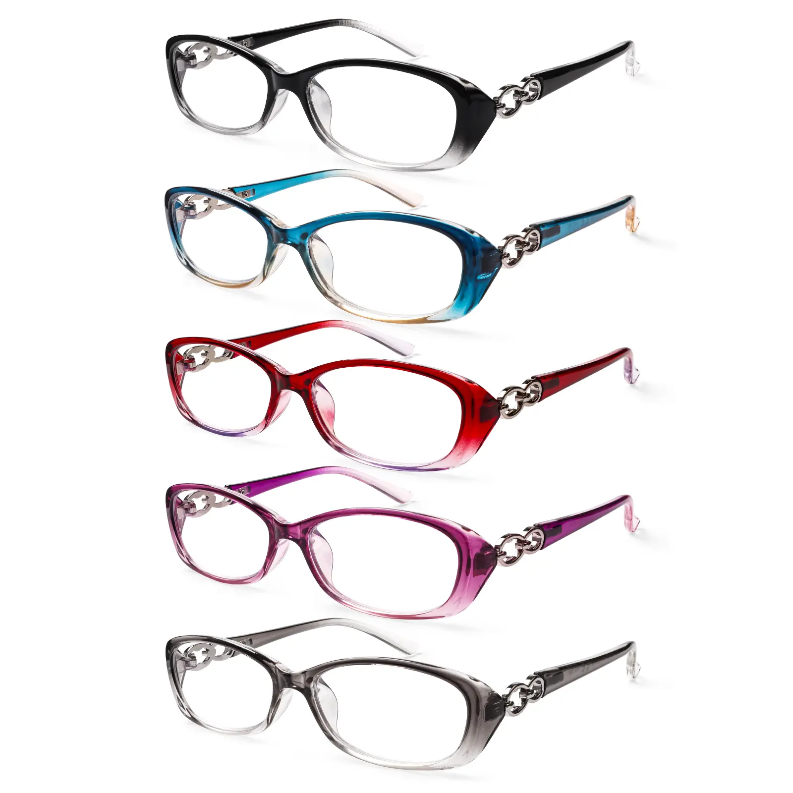 Stylish Multi-pack Reading Glasses for Women, Blue Light Blocking Eyewear with Spring Hinges, Magnification +1.5, +1.75, +2.0, Reading Eyewear, Blue Light Glasses, Eyeglass, Stylish Readers, +1.5 To +2.0, High Quality Eyewear