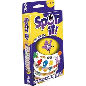 Spot It! Classic Card Game – 5-in-1 Visual Perception Family Game, Eco-Blister Edition, Fast 10-Minute Play, Ages 6+, 2–8 Players