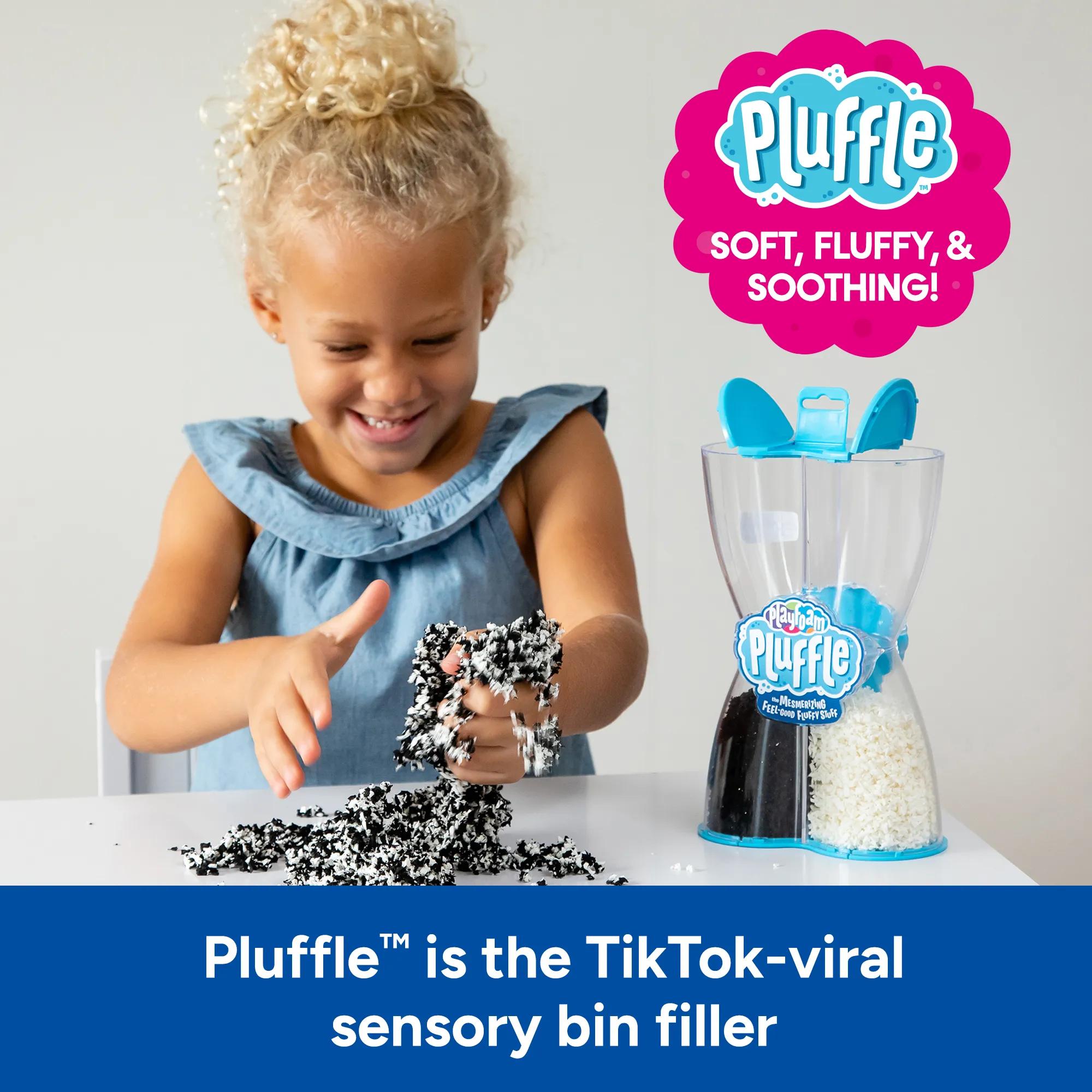 Educational Insights Pluffle for Sensory Bins, Glow-in-the-Dark and Black & White, Set of 2, Slime Alternative,Ages 3+ Educational Insights Pluffle for Sensory Bins, Glow-in-the-Dark and Black & White, Set of 2, Slime Alternative,Ages 3+