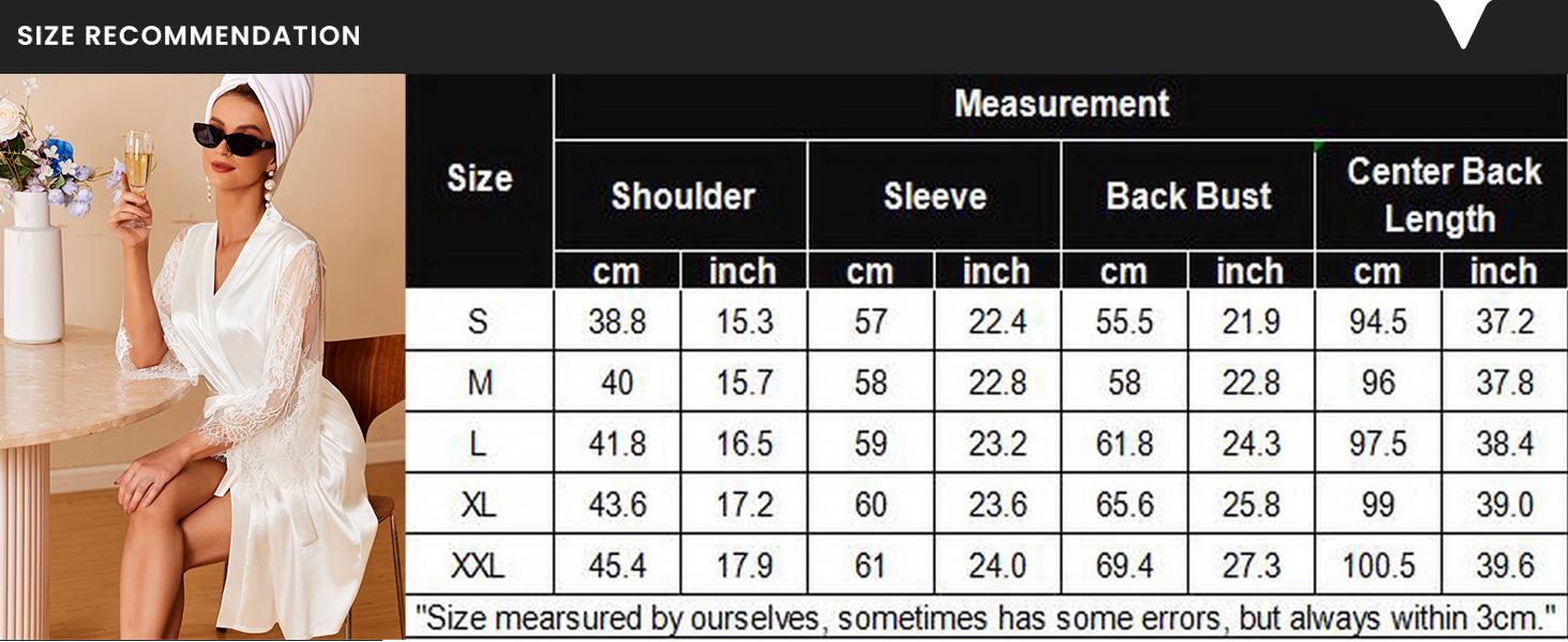 Avidlove Women's Satin Kimono Robe for Bridesmaid and Bride Wedding Party Getting Ready Short Robe with Floral Lace Sleeves & Classic V-Neck Design Avidlove Women's Satin Kimono Robe for Bridesmaid and Bride Wedding Party Getting Ready Short Robe with Floral Lace Sleeves & Classic V-Neck Design