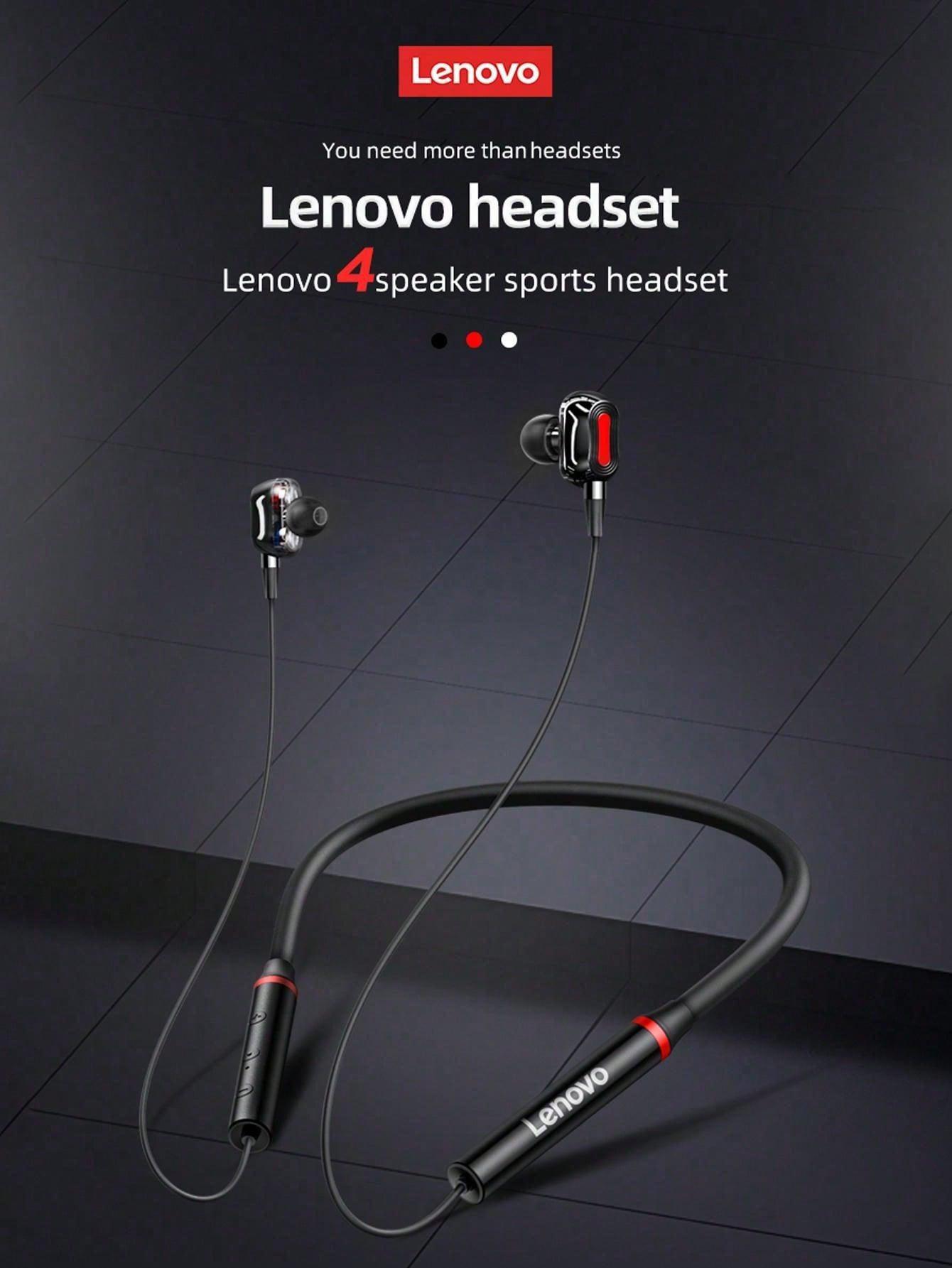 Lenovo HE05 Pro Wireless Bluetooth Neckband In-Ear Headphones with Built-in Microphone, Magnetic Design, Comfortable Fit, Audio Headset for Music, Calls & Sports