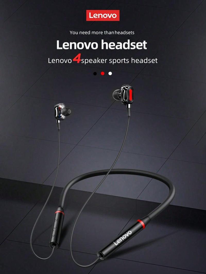 Lenovo HE05 Pro Wireless Bluetooth Neckband In-Ear Headphones with Built-in Microphone, Magnetic Design, Comfortable Fit, Audio Headset for Music, Calls & Sports