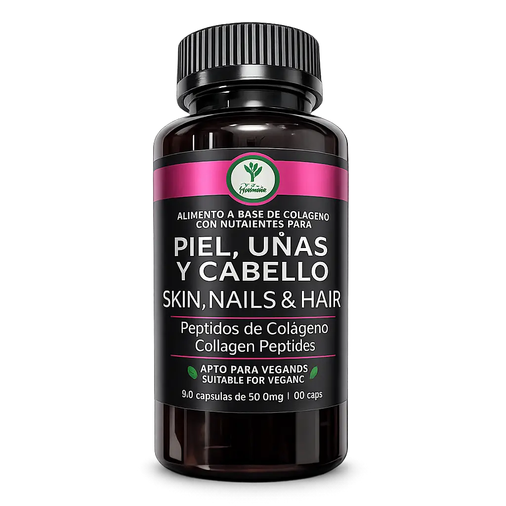 High Supreme Collagen Peptides for Skin, Nails & Hair – 500mg per Serving – 90 Vegan Capsules – Plant-Based Formula for Skin Elasticity, Hair Strength & Nail Support – Non-GMO Dietary Supplement