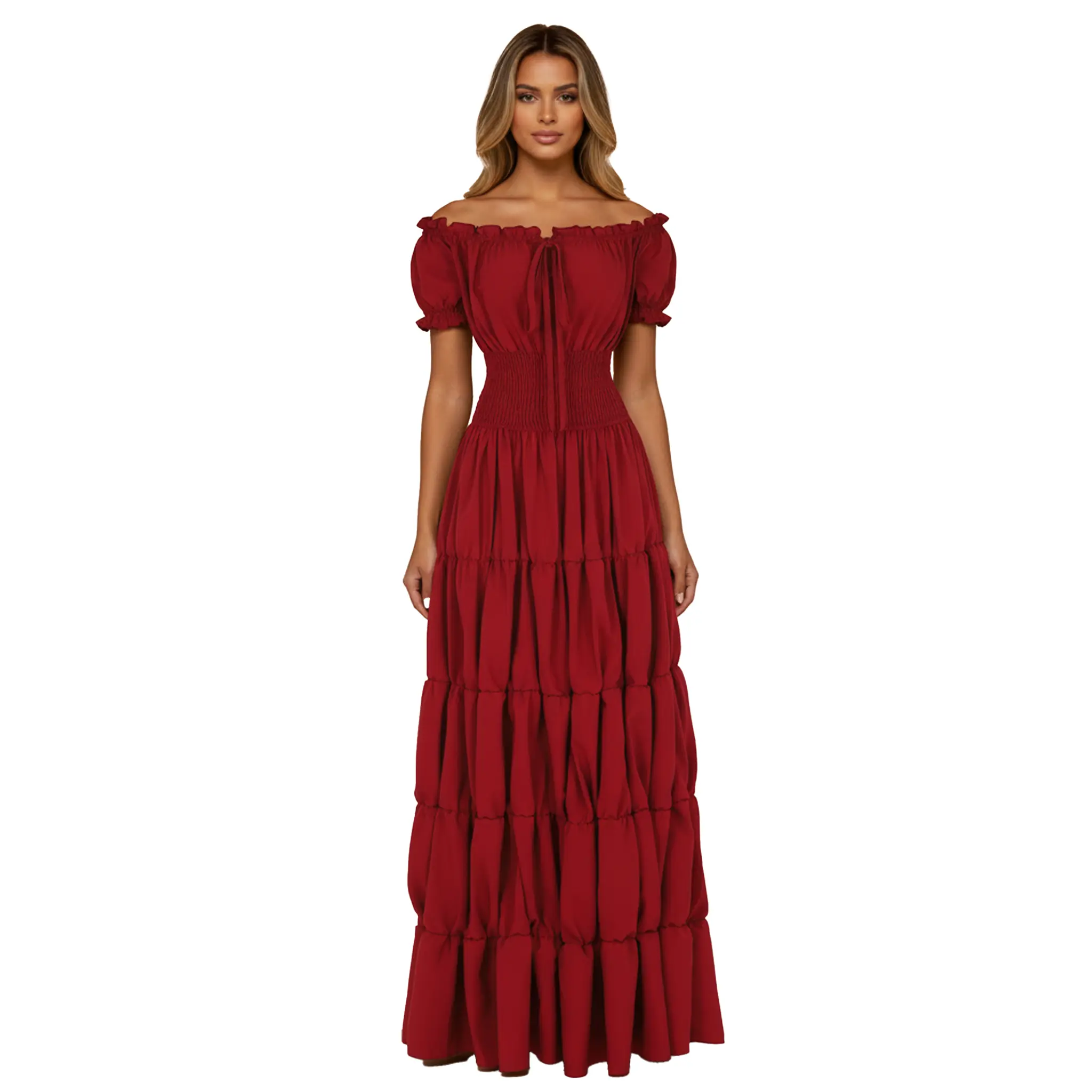 Chemise Renaissance Dress Women Peasant Dress Ren Faire Costume Boho Cottagecore Maxi Dress For Women Medieval Dresses Casual Boho Bohemian Womenswear