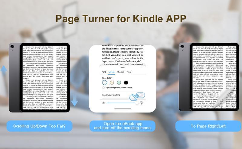 Remote Control for TikTok Scrolling, Wireless Page Turner & Selfie with Smartphone Holder Stand - Camera Video Recording Remote for iPhone, Android, Kindle App Purple Cellphone,Upgraded