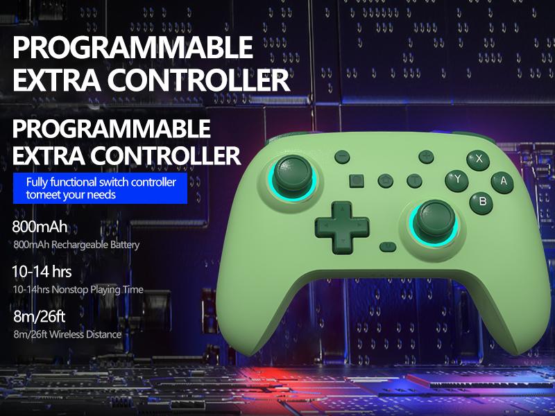 YUYIU Wireless Wind Chaser 1 Multi-Platform Controller for Switch PC Steam with Hall Effect Joystick Dual Vibration Macro Back Buttons 1000Hz Polling 6-Axis Gyro & Turbo