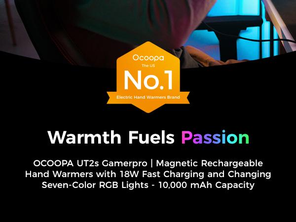 OCOOPA Hand Warmers Rechargeable 2 Pack, Magnetic Electric Handwarmer, 4 Levels Heat Up to 136℉, USB-C Portable Charger 10000mAh, Raynauds, Golf, Tech Gifts for Men, UT2s(MagTwins) Outdoorfun