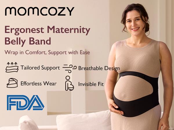 Momcozy Pregnancy Belly Band YB001 & YB002, CozySupport Ergonest Maternity Belly Band, Invisible Pregnancy Belt for Back, Abdomen, Waist tiktok shop，A