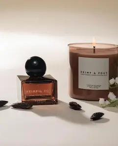 Poured New York Primp & Pout Soy & Coconut Candle - Creamy Tonka & Cashmere Scent, Soft Floral Warm Scent Profile, Hand-Poured in Hudson NY, 10 oz for 60 Hours Burn Time