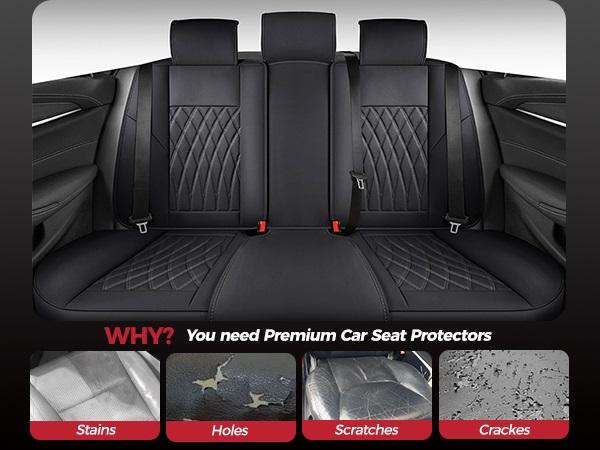 【FREESOO】Red Universal Car Seat Covers, Fits 6000+ Vehicles, Premium Breathable Leather,Automotive Interior Replacement Accessories | F2 【FREESOO】Red Universal Car Seat Covers, Fits 6000+ Vehicles, Premium Breathable Leather,Automotive Interior Replacement Accessories | F2