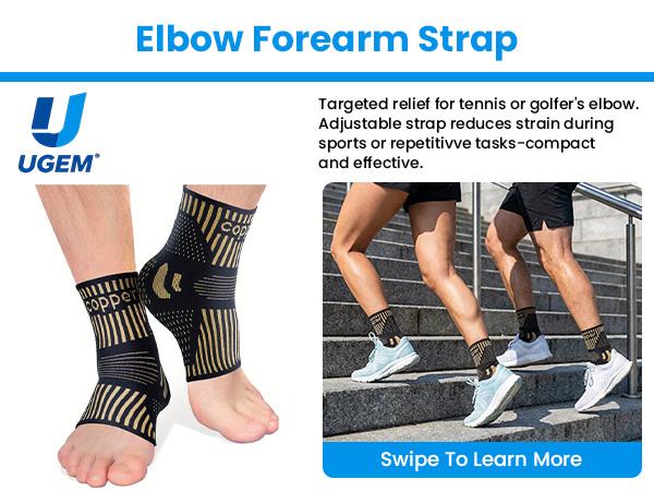 UGEM 2 Pack Knee Braces for Knee Pain, Compression Knee Sleeves with Patella Gel Pad & Side Stabilizers,Workout Sports Knee Braces for Women & Men, Pain Relief for Meniscus Tear, ACL & Arthritis Pain Relief