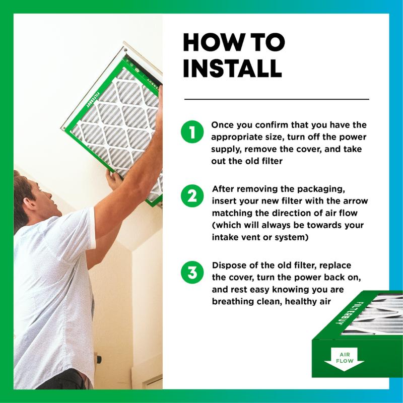 Filterbuy MERV 8 Air Filter | 90% Airflow Protection | Eco-Friendly with Recyclable Materials | Made in the USA