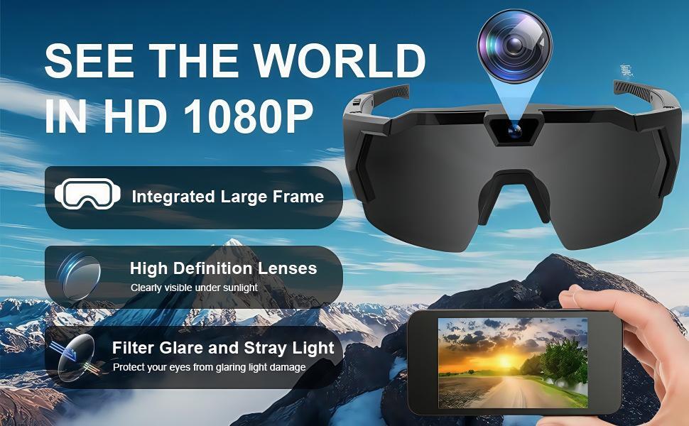 [2026] AI smart sunglasses, outdoor sports recorder!