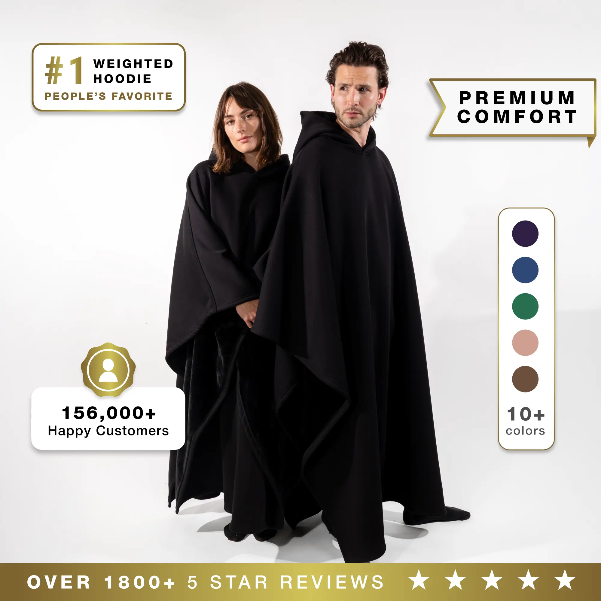Eden Hoodie – 4lb Weighted Hoodie Blanket with Ultra-Soft Faux Fur Lining | Oversized Cozy Comfort Hoodie Weightedblanket
