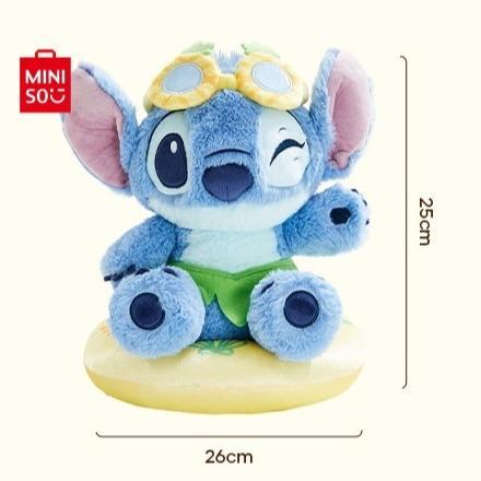 MINISO Disney Stitch Summer Fun Plush Set – 2 Styles,Ultra-Soft Plush Material,Ideal Beach-Themed Decor & Cuddly Companion,Perfect for Fans,Great Gift