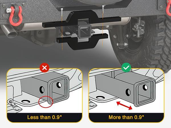 Nilight 1-1/4 inch Towing Hitch Mount Bracket for Truck Trailer RV SUV Pick Up fit Dual LED Work Light Reverse Rear Back Up Off Road Lights(Towing Hitch Mount Bracket) Without Light Tires Vehicle