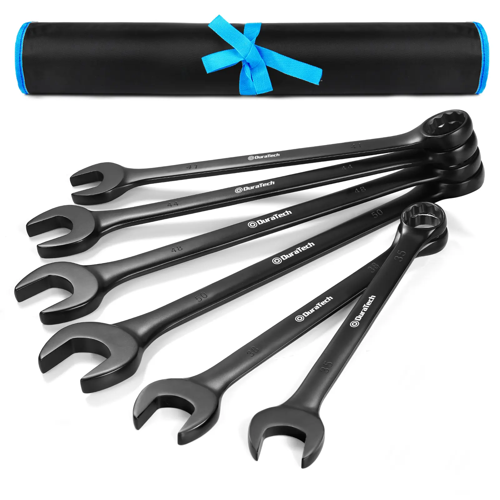 #backtoschool DURATECH Jumbo Combination Wrench Set, 6-Count, CR-V Steel, black electrophoretic coating, with Pouch