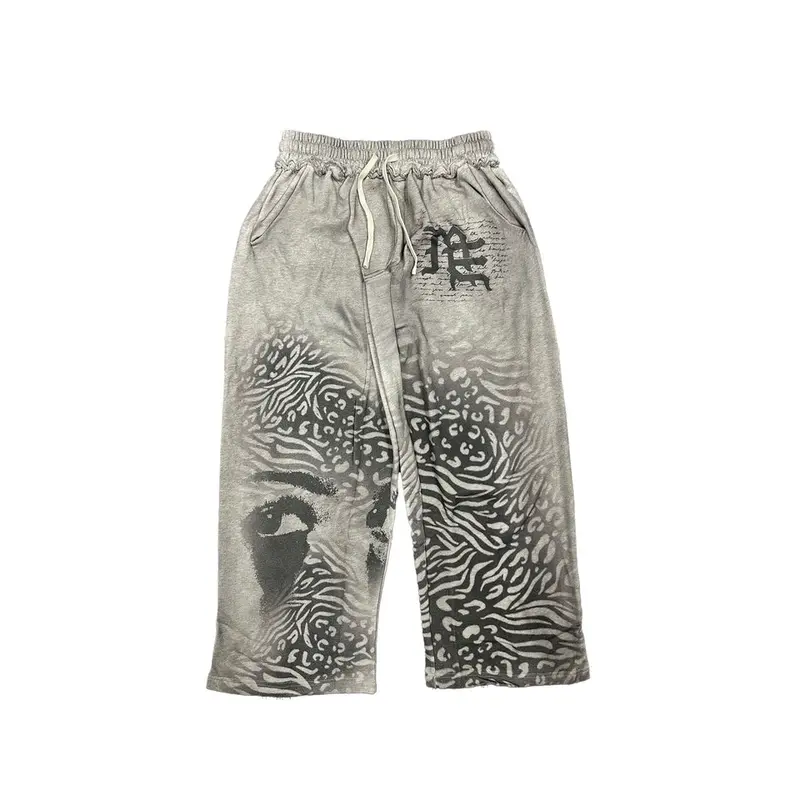 Grey ‘Striped’ Sweatpants