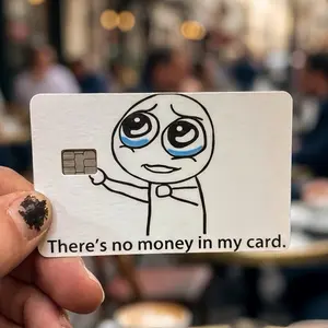 (2 Pack) Funny No Money Debit Card Skin High-Quality Vinyl Card Decal Credit Card Cover Scratch-Resistant Water-Resistant Everyday Accessories Card Protection