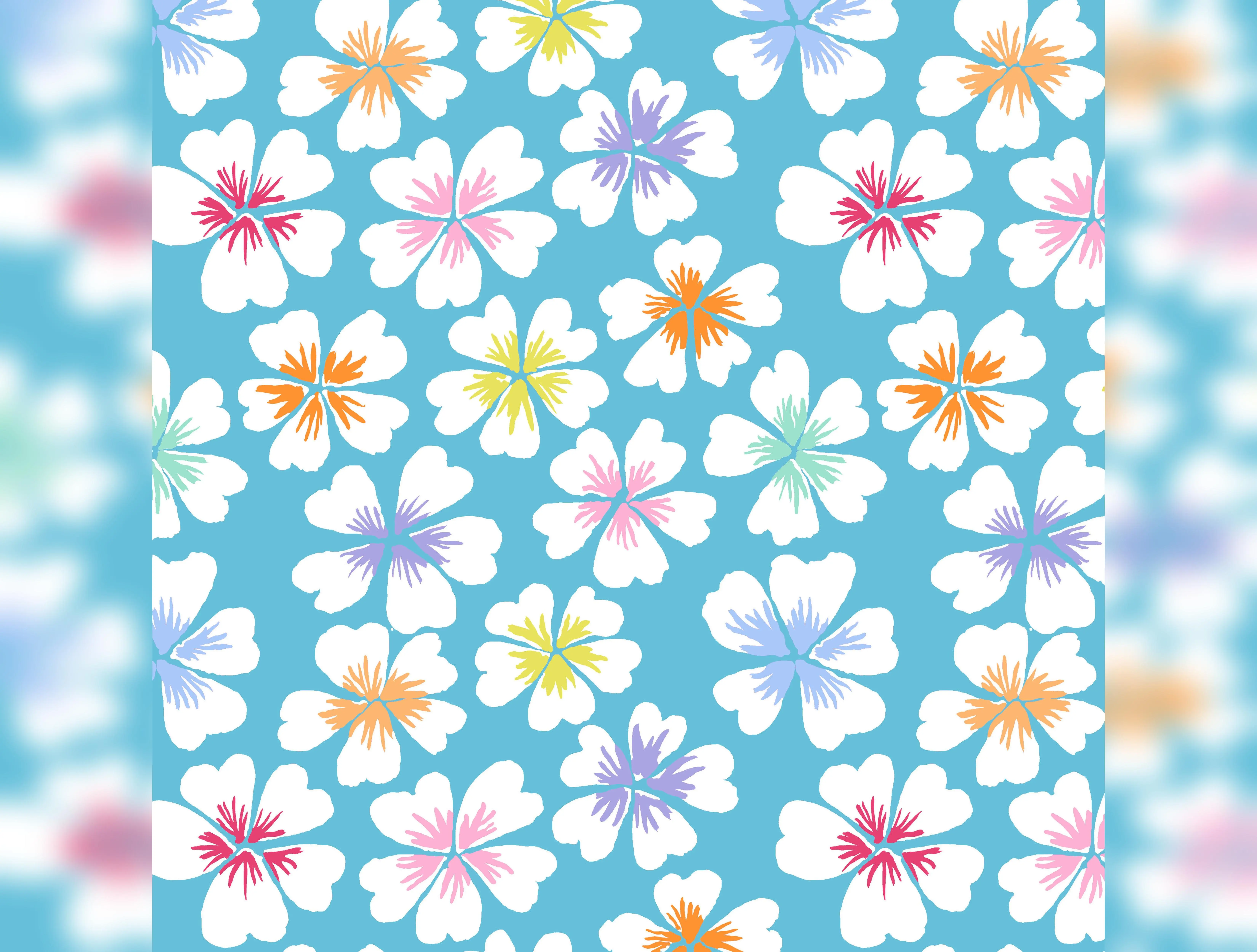 February 2024 | Petals - Sky by Kaffe Fassett for Free Spirit