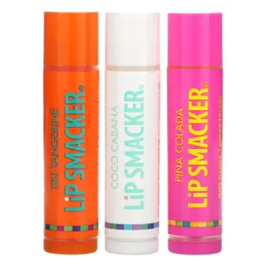 Lip Smacker Lip Balm, Tropical, 3 Pack, 0.14 oz (4 g) Each