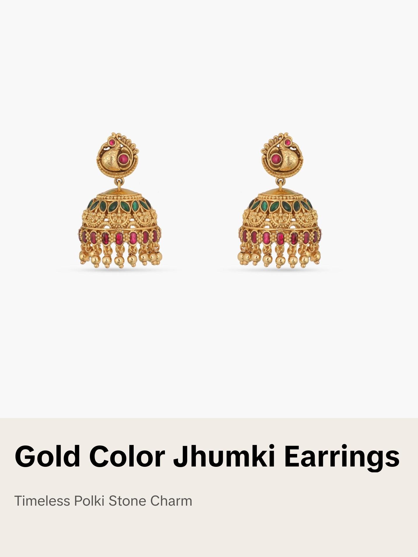 Mohona Kempu Jadau Silver Jhumki