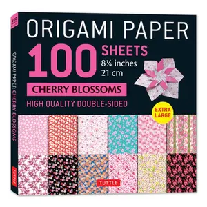 Origami Paper 100 Sheets Cherry Blossoms 8 1/4 (21 CM): Extra Large Double-Sided Origami Sheets Printed with 12 Different Color Combinations (Instruct -- Tuttle Studio, Loose-Leaf Book