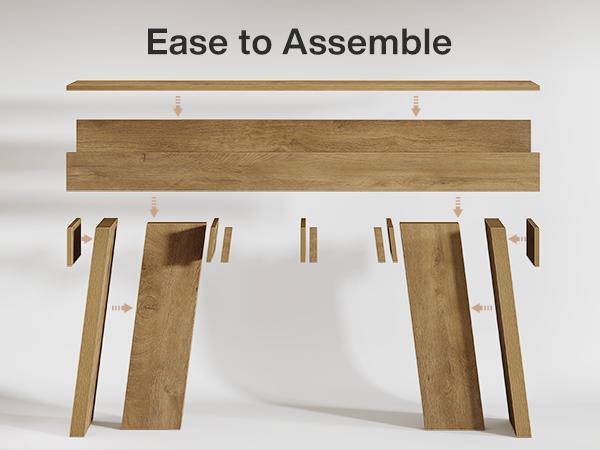 LITTLE TREE 70.9-Inch Long Console Table, Farmhouse Narrow Entryway Table Behind The Couch for Living Room, Hallway, Entrance, Foyer