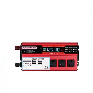 5000W Peak Solar Power Inverter DC 12V to AC 110V, 4 USB Ports & 3 AC Outlets for Car, RV, Outdoor Adventure