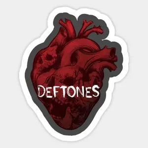 Deftones Heart Skull Tee Alt Metal Merch  Y2K Grunge Rock Band T-Shirt