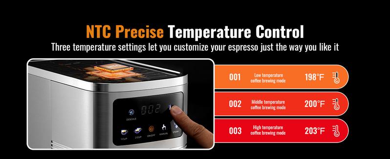 Professional Espresso Machine 20 Bar with Milk Frother Steam Wand and Touchscreen, Compact Stainless Steel Coffee Machine with Adjustable Temperature Coffee Making Machine Professional Espresso Machine 20 Bar with Milk Frother Steam Wand and Touchscreen, Compact Stainless Steel Coffee Machine with Adjustable Temperature Coffee Making Machine