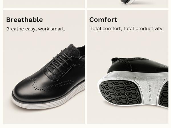 Bruno Marc [MaxFlex SulteCraft Men's Smart-] Mens Black Wingtip Dress Shoes for Men Comfortable Height Boost Footwear Casual Athletic Sneaker Trainer Running Closed Office Shoes Mens Dress Shoes Work Boots Outdoorfun Boy