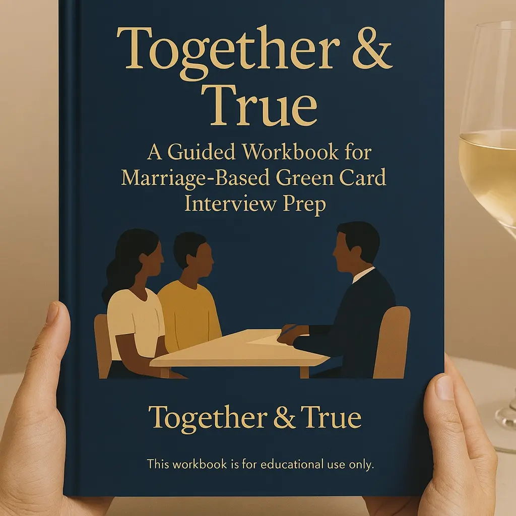 Together & True: Guided Workbook for Marriage-Based Green Card Interview Prep, Immigration Support for Couples Seeking Success