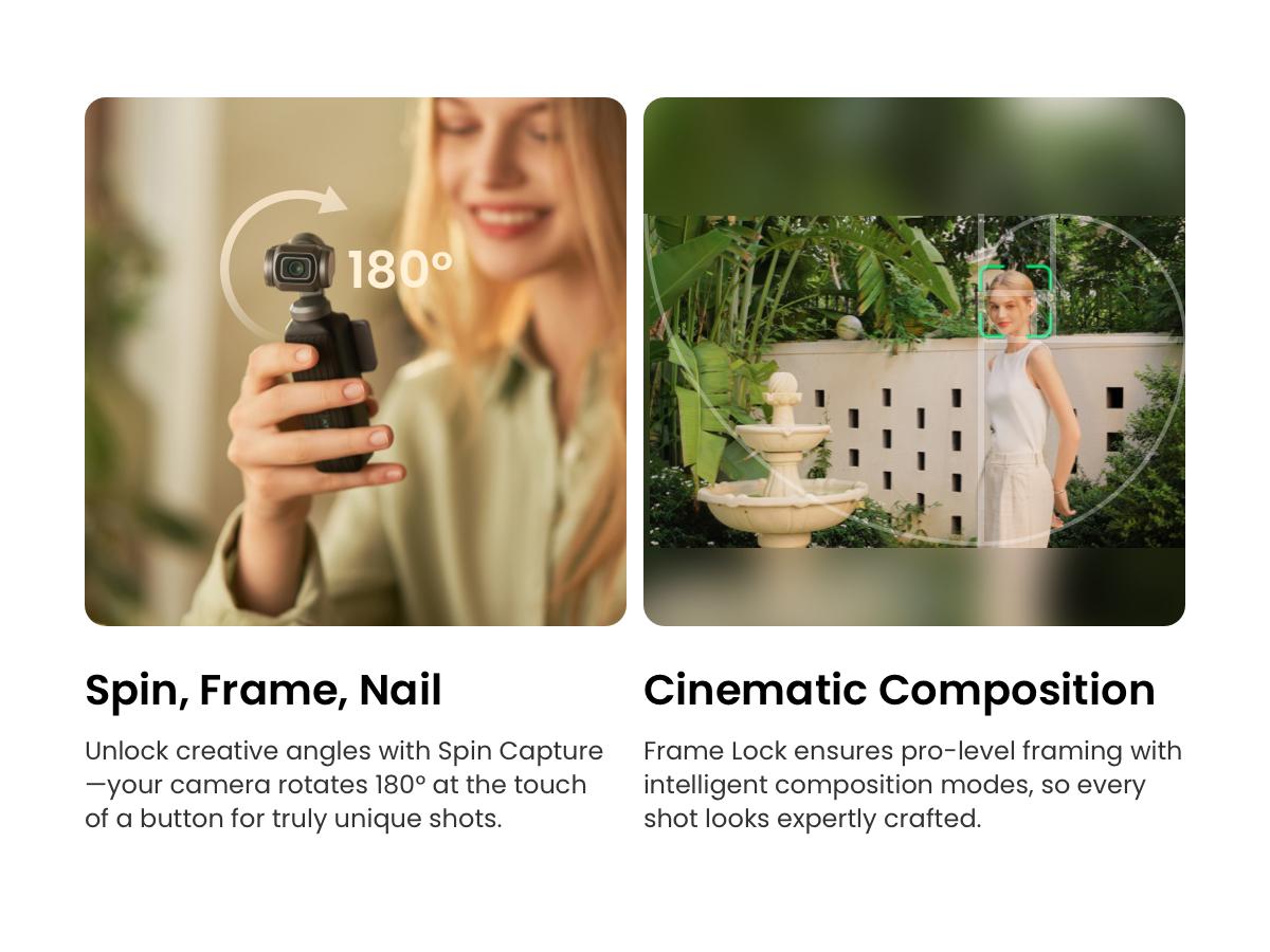 Xtra Muse Vlogging Camera with 1'' CMOS 4K/120fps Videos 3-Axis Gimbal Stabilizer Fast Focusing Face/Object Tracking Portable Handycam Camcorder