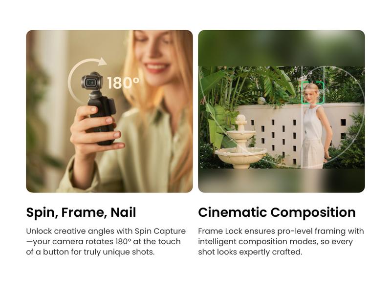 Xtra Muse Vlogging Camera with 1'' CMOS 4K/120fps Videos 3-Axis Gimbal Stabilizer Fast Focusing Face/Object Tracking Portable Handycam Camcorder