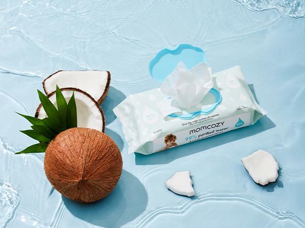 Momcozy Extra Large Baby Wipes for Babies and Kids - Unscented, Cleansing, and Moisturizing Infant Wipes - Safe and Gentle for Baby’s Sensitive Skin - Perfect Portable Gift for Moms and Convenient Travel Companion for Families-B