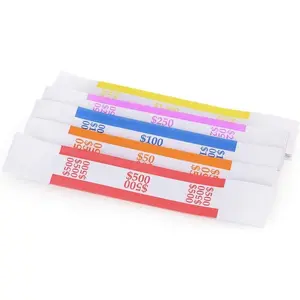 L LIKED Pack of 250 Currency Band Bundles Self Sealing Currency Straps Bands Money Bill Wrappers (50 of Each - 250 Assorted) Liked Develop