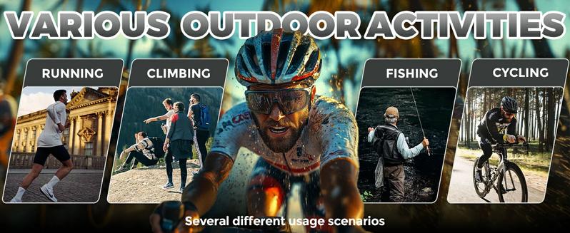 ROCKBROS Cycling Sunglasses Polarized Sports Glasses UV400 Protection TR90 Frame Detachable Nose Pads Unisex