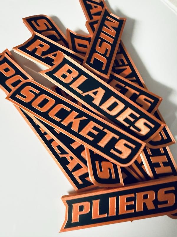 ColKy Designs - 12-Pack Premium Magnetic Toolbox Labels for Tool Organization - 12 Pack of High Quality 3D Printed Personalized Magnets for Metal Cabinets, Drawers, Tool Chests, Decor Plastic Gift - Made to Order • Core Colors • No Custom Text