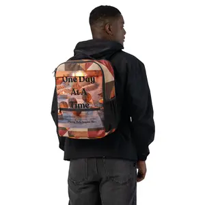 Authentic PHIM™ “One Day At A Time” Motivational Backpack – Inspirational Everyday Utility Bookbag