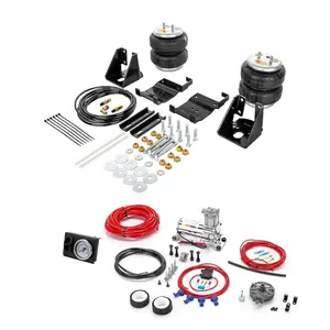 TORQUE Air Bag Suspension Kit with Internal Jounce Bumper and Onboard Air Compressor Kit for 2000-2006 Toyota Tundra 2WD 4WD Rear Helper Bag Spring Towing 7500 lbs