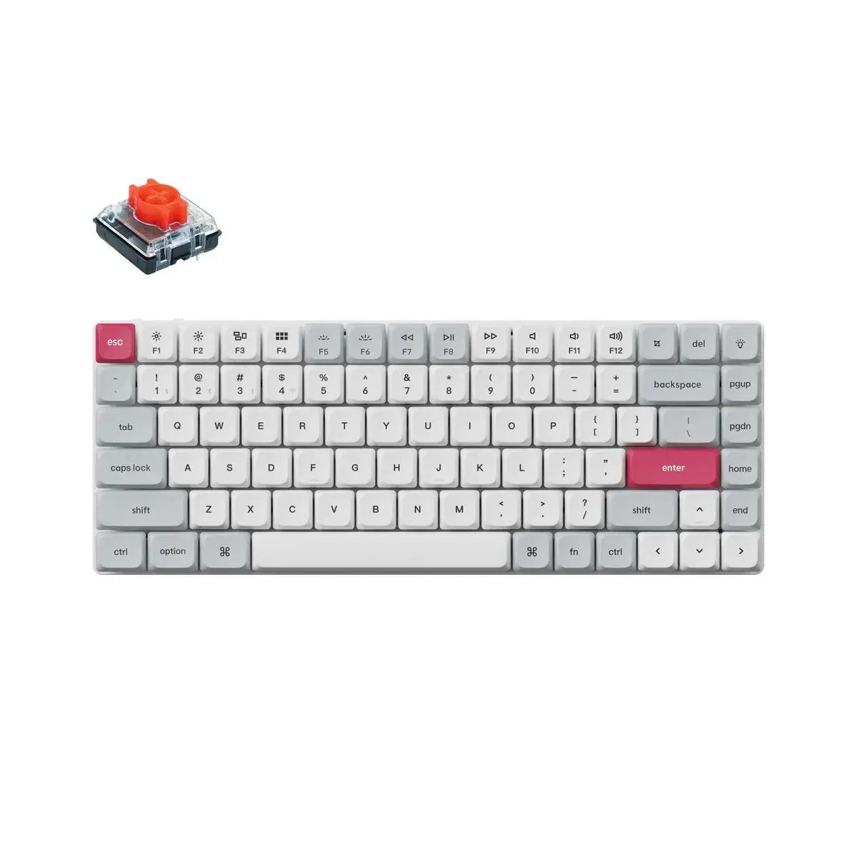 Keychron K3 Max Ultra-Slim 75% Low-Profile Wireless Mechanical Keyboard (QMK/VIA) | 2.4G + Bluetooth + USB-C Wired | Mac/Windows | White Gray,back to school,back to school haul