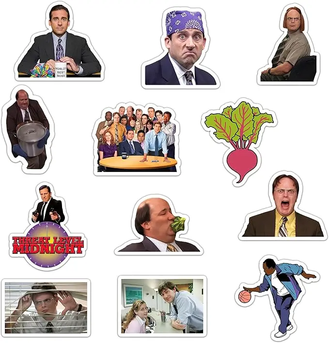12 PCS Funny Office Fridge Magnets  | Funny Magnetic Sticker, Flexible Reusable Decorations for Office Cabinets Fridge Locker Teens