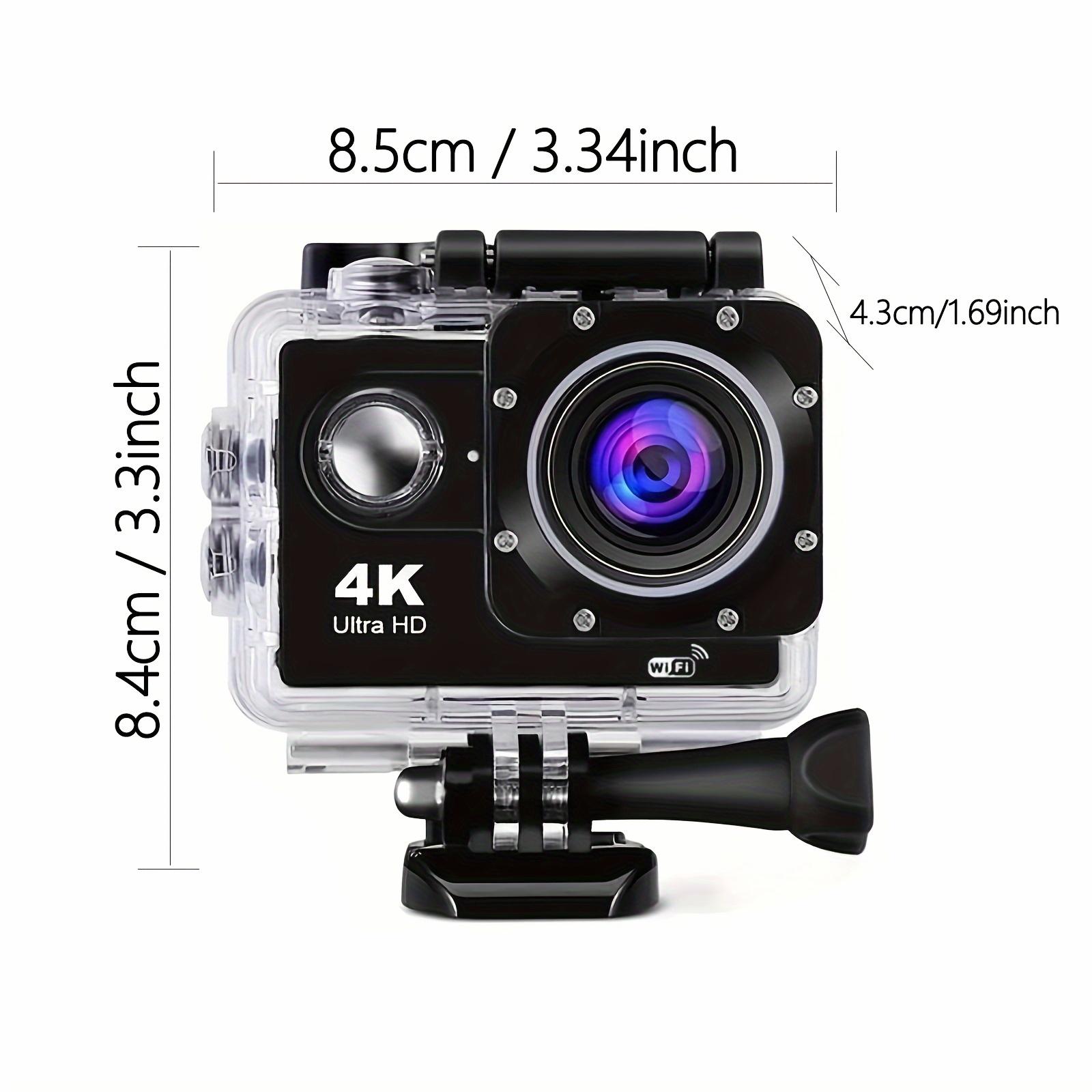 4K Action Camera, with 32G Memory Card, Pre-recording WiFi Camera 170° Remote Control Sports Cameras with Helmet Mount Accessories Kits, for Suitable for Beginners to Take Photos And Record Videos, Christmas, Festival, New Year's Gift
