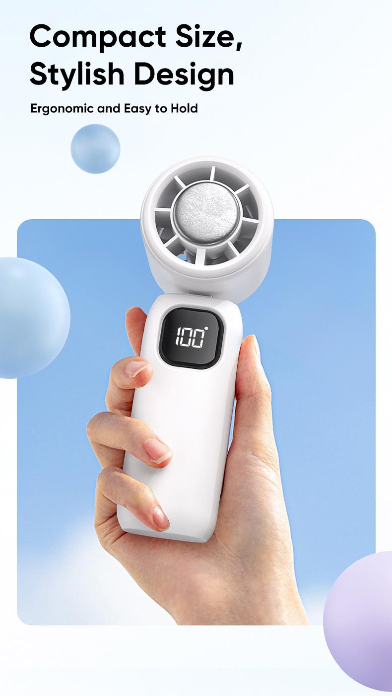 3-in-1 mini handheld fan, 199 levels of wind power and cooling function, compact and foldable 3-in-1 neck/table/handheld fan, pocket-sized design, suitable for travel/summer/concerts/eyelash extensions, a gift suitable for girls